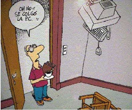 �Qu� hombre m�s colgao!